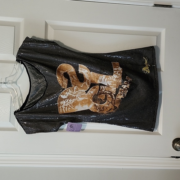 Women's Desi Girl Sequins/Lace Top Size M - Picture 1 of 7